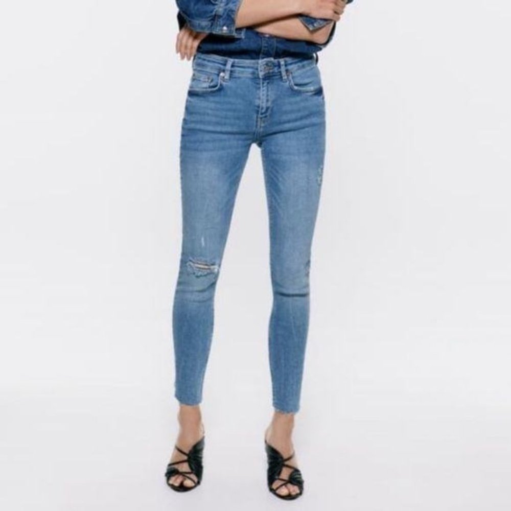 Zara High Waisted Skinny Jeans